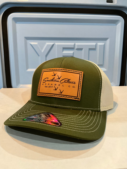 Turkey Tracks Leather Patch Trucker Hat