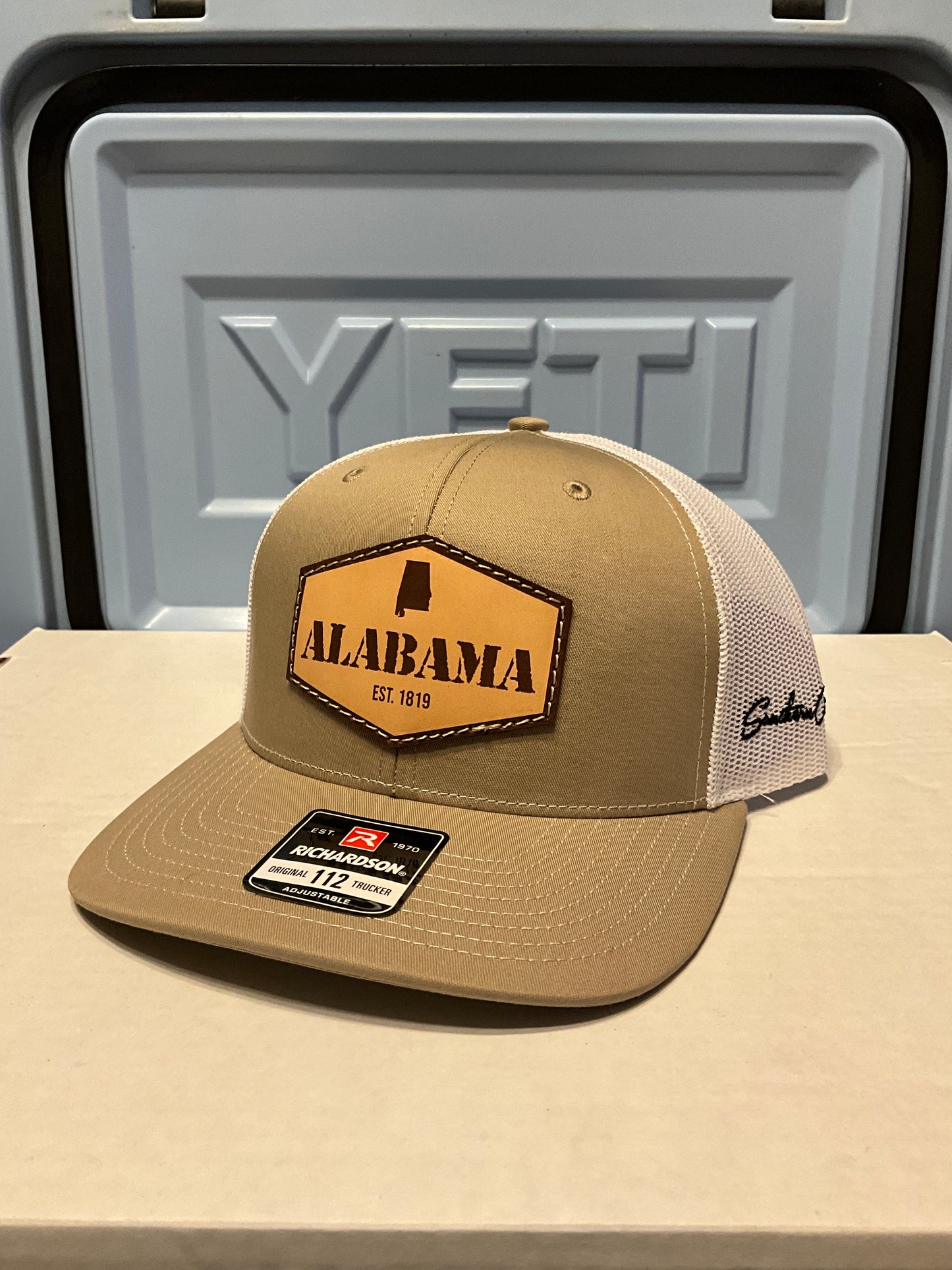 Alabama Est. Leather Patch Trucker Hat