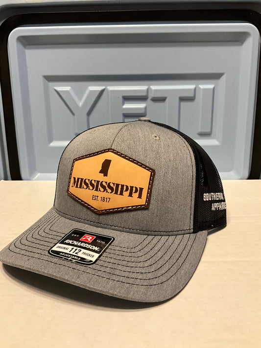 Mississippi Est. Leather Patch Trucker Hat