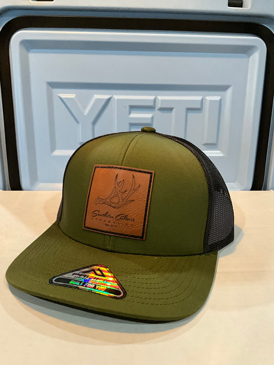 Deer Shed Leather Patch Trucker Hat